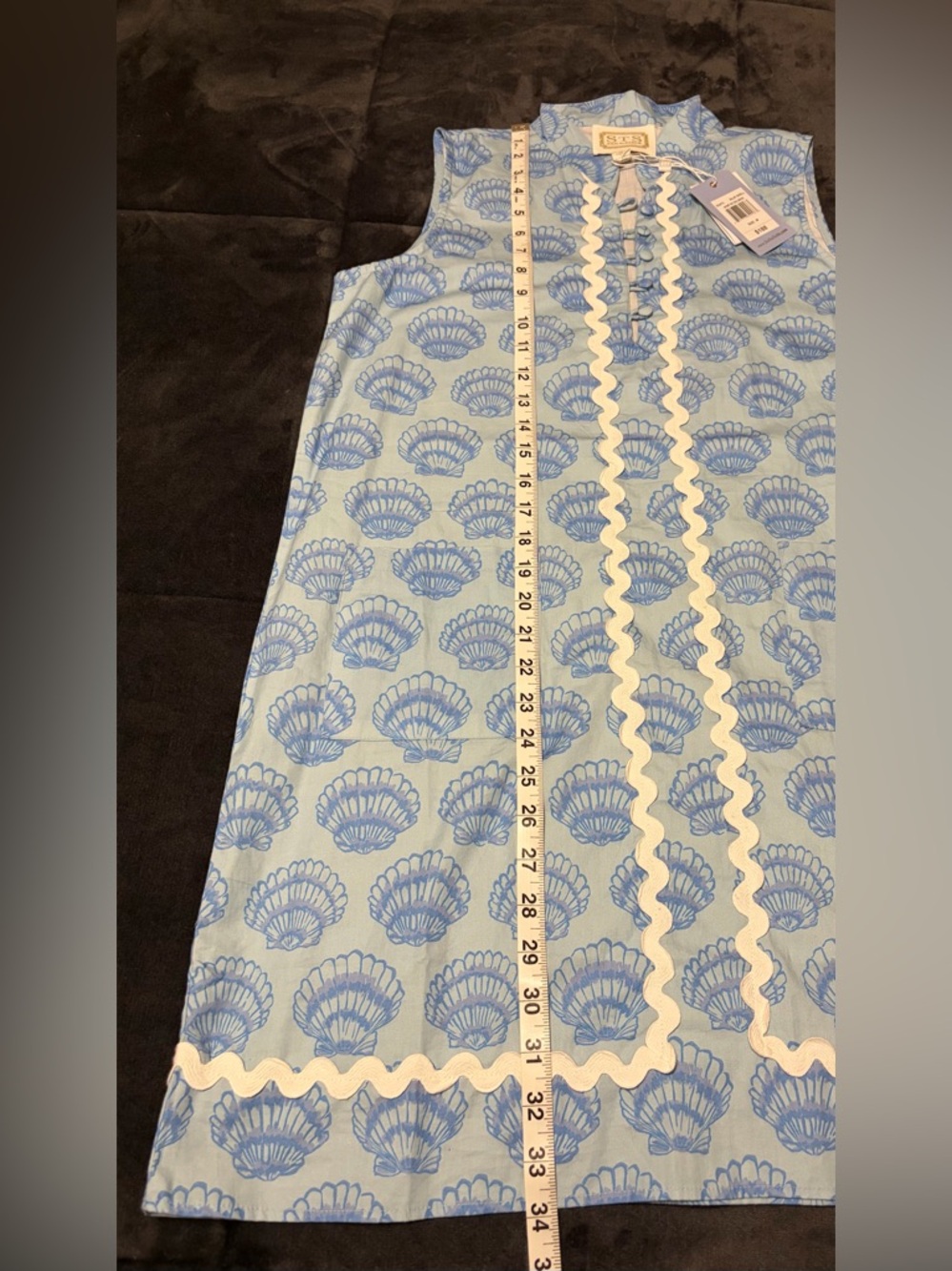 New Sail to Sable STS Ric Rac Mini Dress Sleeveless M - Picture 6 of 7